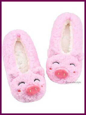 Womens Animal Slipper Socks Non-Slip Gripper House Shoes Cozy
